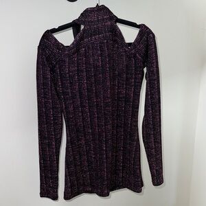 BCBGMaxAzria Purple Long Sleeve Blouse